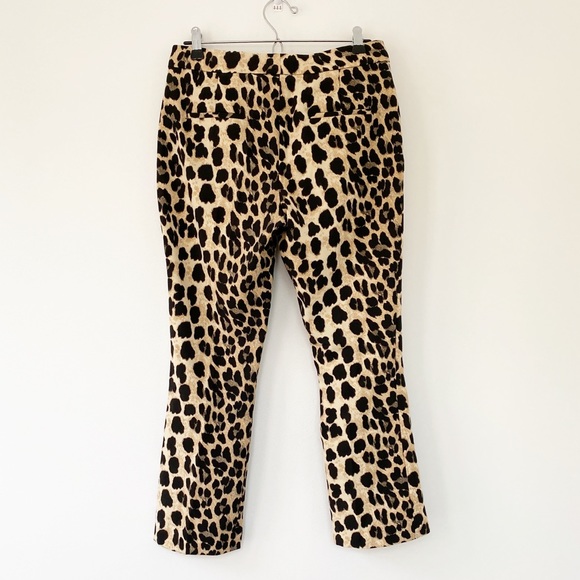 Zara Basic Leopard Print Ankle Pants Size Small - Picture 2 of 8